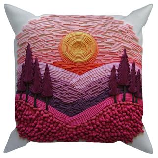 Evdek Embroidery Ds34 Dijital Baskılı Kırlent Kılıfı