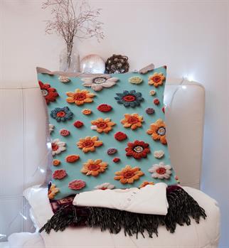 Evdek Embroidery Ds5 Dijital Baskılı Kırlent Kılıfı