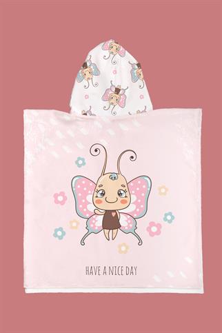Evdek Flower Fairy Çocuk Panço Plaj Havlusu