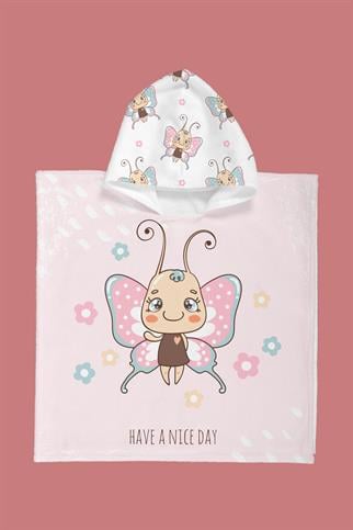 Evdek Flower Fairy Çocuk Panço Plaj Havlusu