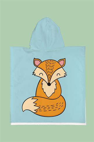 Evdek Fox Çocuk Panço Plaj Havlusu