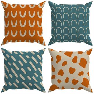 Evdek Geometric 4lü Kırlent Kılıfı Ds6