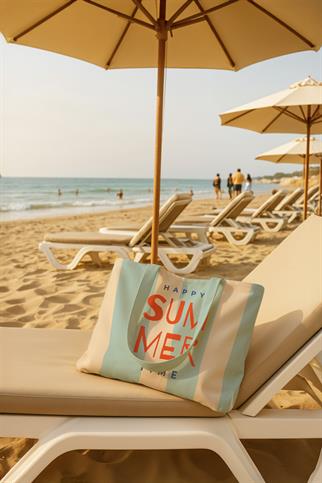 Evdek Happy Plaj Havlulu Plaj Çantası 35x40 Cm