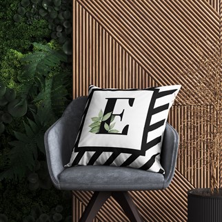 Evdek Harf (E) Kırlent Kılıf