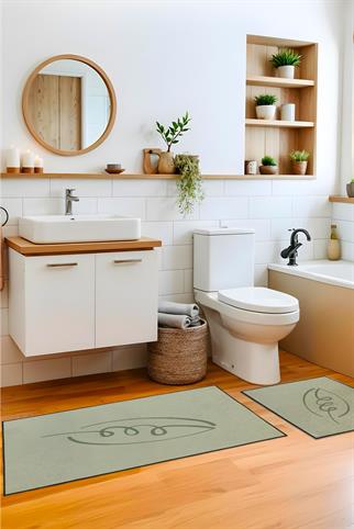 Evdek Leaf 2li Banyo Paspas Takım