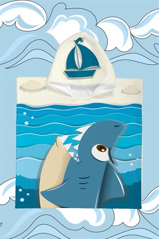 Evdek Little Blue Çocuk Panço Plaj Havlusu