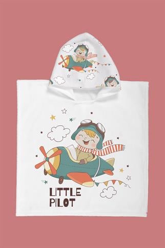 Evdek Little Pilot Çocuk Panço Plaj Havlusu