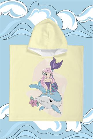 Evdek Little Sea Fairy Çocuk Panço Plaj Havlusu