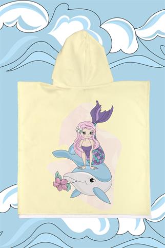 Evdek Little Sea Fairy Çocuk Panço Plaj Havlusu