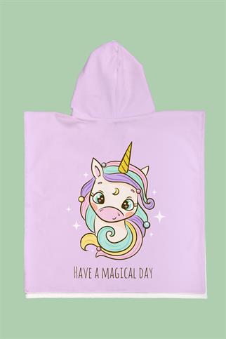 Evdek Magical Unicorn Çocuk Panço Plaj Havlusu