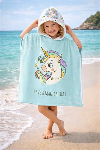 Evdek Moon Unicorn Çocuk Panço Plaj Havlusu