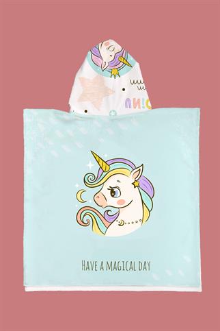 Evdek Moon Unicorn Çocuk Panço Plaj Havlusu