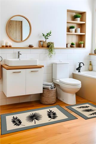 Evdek Palm 2li Banyo Paspas Takım