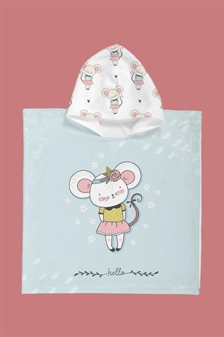 Evdek Pleasant Mouse Çocuk Panço Plaj Havlusu