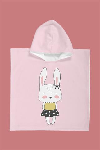 Evdek Skirted Bunny Çocuk Panço Plaj Havlusu
