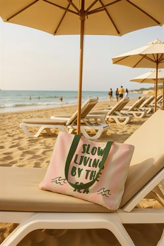 Evdek Slow Plaj Havlulu Plaj Çantası 35x40 Cm