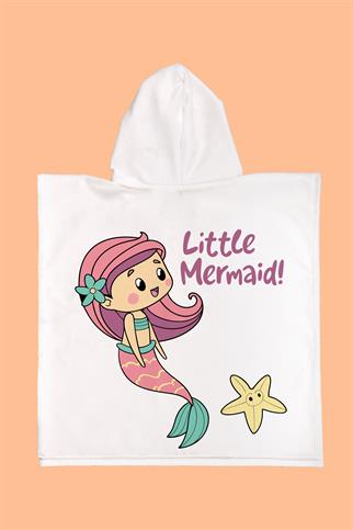 Evdek Star Mermaid Çocuk Panço Plaj Havlusu