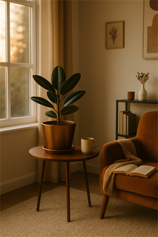 Evdek Tabaklı Bronz Konik Çömlek Saksı 16x16 Cm