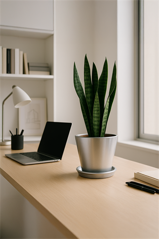 Evdek Tabaklı Gümüş Konik Çömlek Saksı 16x16 Cm