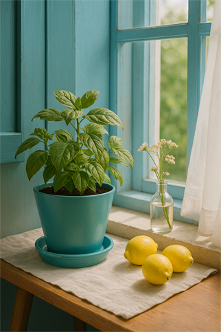 Evdek Tabaklı Mint Konik Çömlek Saksı 16x16 Cm