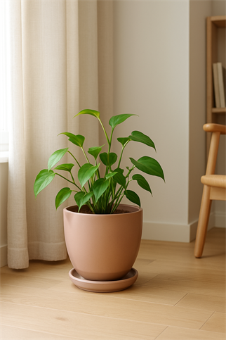 Evdek Tabaklı Vizon Çömlek Saksı 19x19 Cm