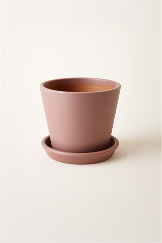 Evdek Tabaklı Vizon Konik Çömlek Saksı 14x15 Cm