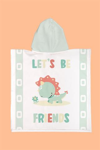 Evdek Tiny Dino Çocuk Panço Plaj Havlusu