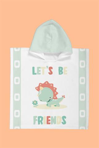 Evdek Tiny Dino Çocuk Panço Plaj Havlusu