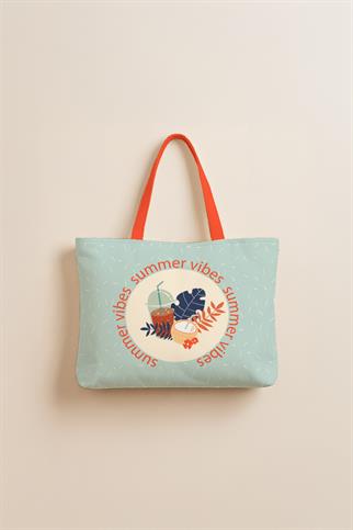 Evdek Vibes Plaj Havlulu Plaj Çantası 35x40 Cm