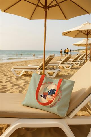 Evdek Vibes Plaj Havlulu Plaj Çantası 35x40 Cm