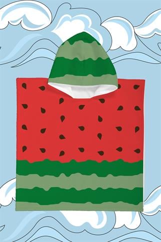 Evdek Watermelon Çocuk Panço Plaj Havlusu