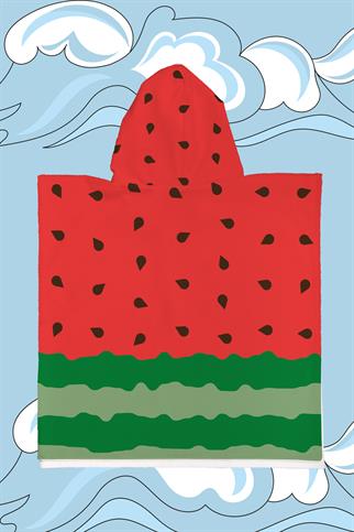 Evdek Watermelon Çocuk Panço Plaj Havlusu