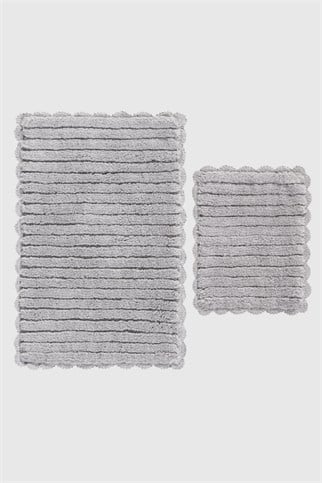 İrya Arora Banyo Paspası Küllü Gri 40x50+60x90 Cm