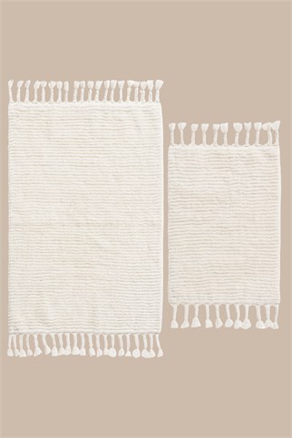 İrya Belina Banyo Paspası Milk Ekru 40x60+60x90 Cm
