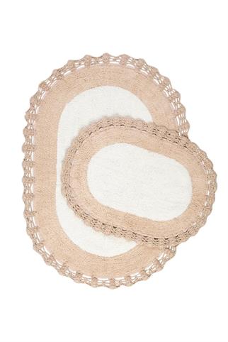 İrya Bianca Banyo Paspası Ekru 40x60+60x90 Cm