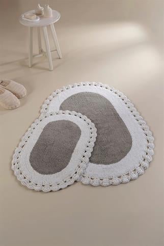İrya Bianca Banyo Paspası Gri 40x60+60x90 Cm