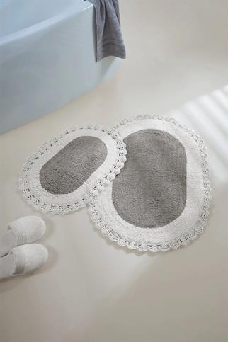İrya Bianca Banyo Paspası Gri 40x60+60x90 Cm