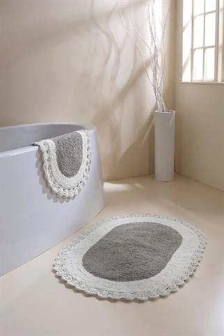 İrya Bianca Banyo Paspası Gri 40x60+60x90 Cm