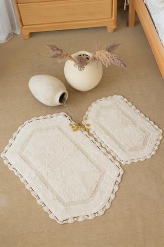 İrya Dale Banyo Paspası Ekru 40x60+60x90 Cm