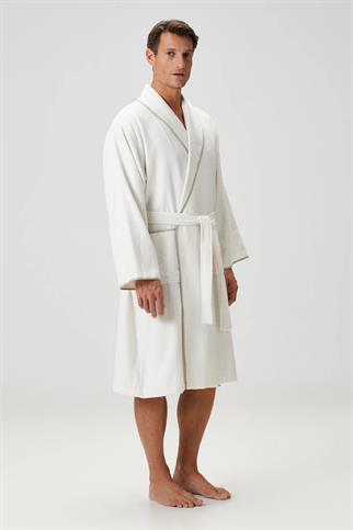 İrya Dolce Erkek Bambu Bornoz Badem Sütü Bej L/XL