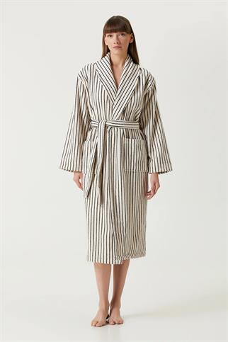 İrya In Lines Kadın Pamuk Bornoz Ekru S/M