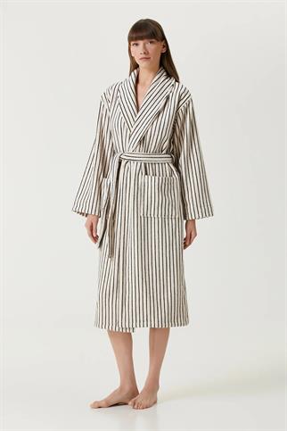 İrya In Lines Kadın Pamuk Bornoz Ekru L/XL
