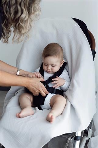 İrya Joy Of Colors Organik Pamuk 2 Katlı Müslin Puset Örtüsü Gri