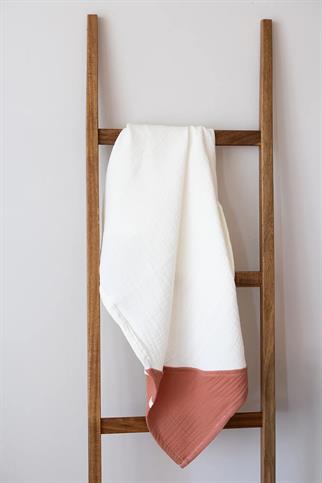 İrya Joy Of Colors Organik Pamuk 4 Katlı Müslin Örtü Kiremit 100x100 Cm