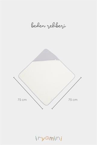 İrya Joy Of Colors Organik Pamuk Müslin Kundak Gri 75x75 Cm