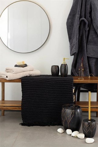 İrya Lavish El Örgüsü Banyo Paspası Koyu Gri 50x70 Cm