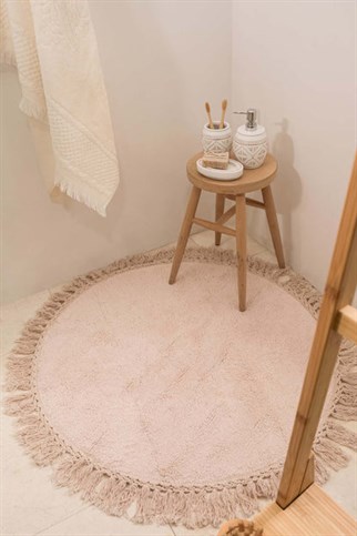 İrya Lora Banyo Paspası Pembe 90x90 Cm