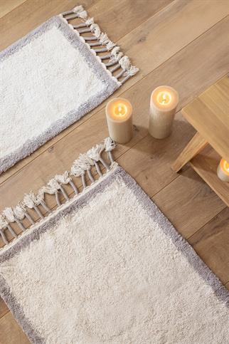 İrya Root Banyo Paspası Koyu Gri 40x60+60x90 Cm