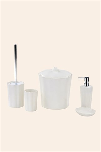 İrya Scallop Banyo Aksesuar Seti 5 Parça Portabella