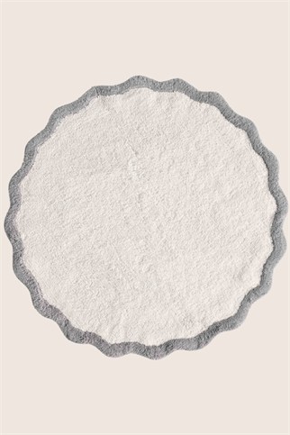 İrya Scallop Banyo Paspası Açık Gri 120x120 Cm